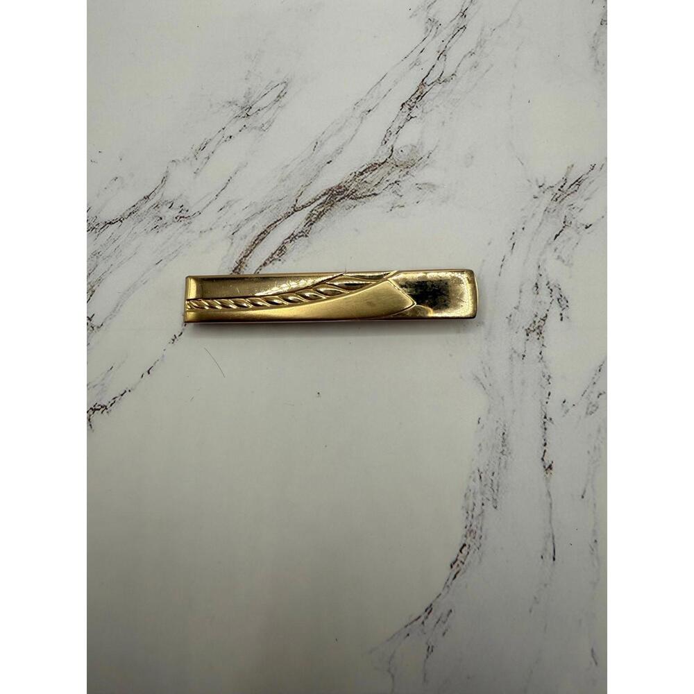 Vintage Anson Mens Tie Clip Gold tone